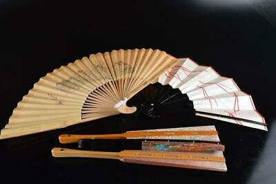 #7307: Japanese Wooden Paper Folding Fan/sensu Bundle Sale Tea Ceremony